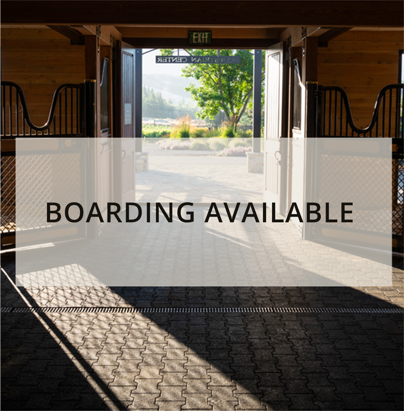 Boarding Available